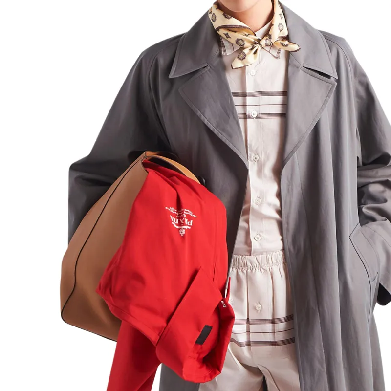 PRADA Maxi Cotton Trench Coat-4