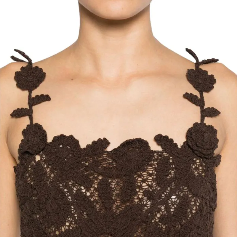 Blumarine Floral crochet Cotton blend Minidress-2