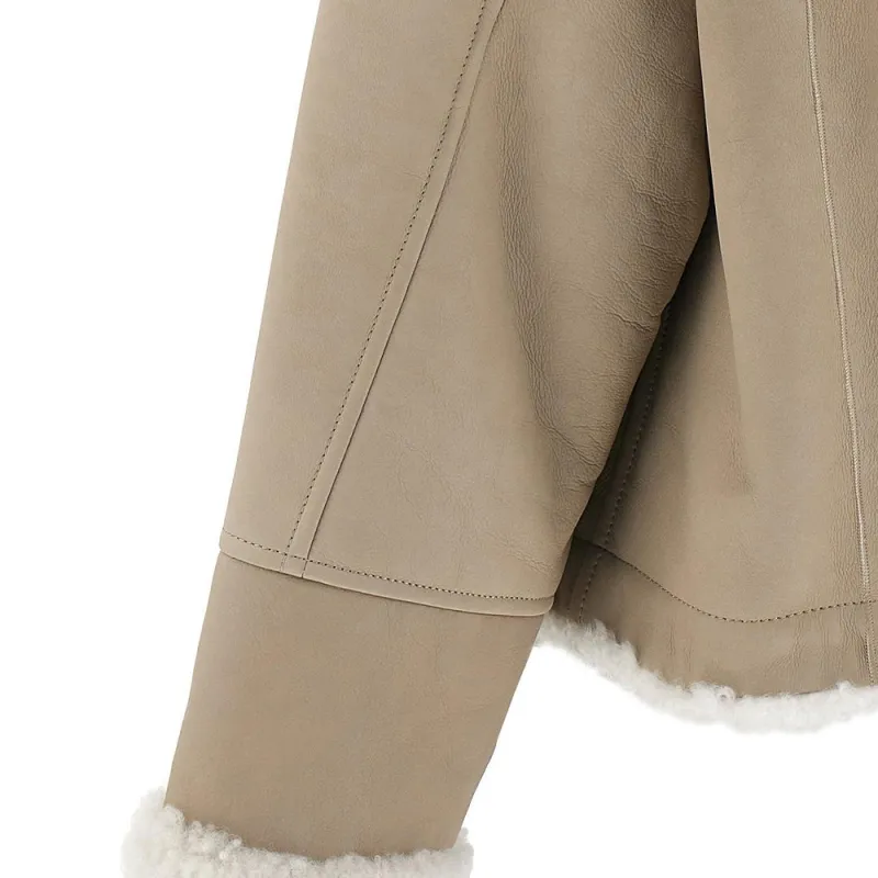 Brunello Cucinelli Double Breasted Leather Jacket-5