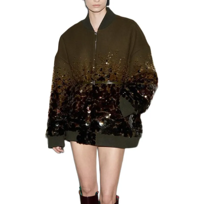 GUCCI Sequinned Zip-Up Jacket-1