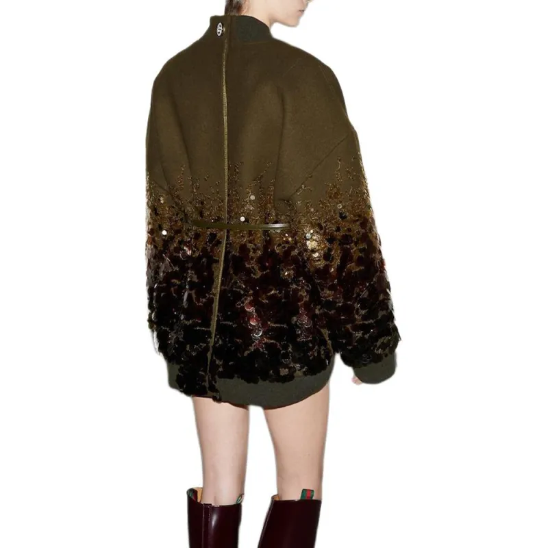GUCCI Sequinned Zip-Up Jacket-2