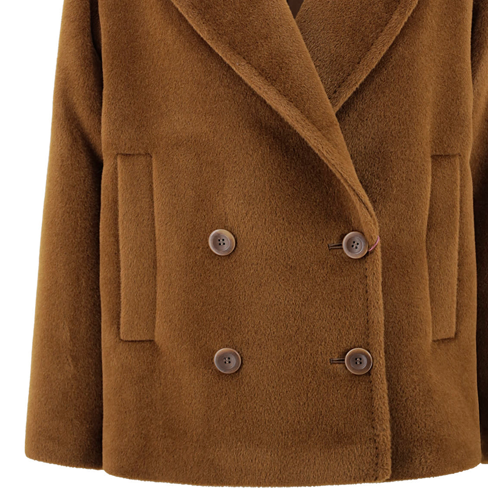 MaxMara Studio Filovia Double-Breasted Long-Sleeved Coat