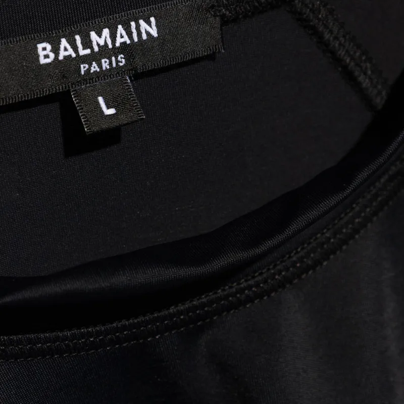 BALMAIN Long Sleeved Logo Printed Swim Top-5