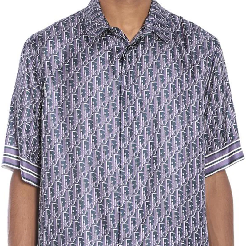 DIOR Shirts Men Blue-5