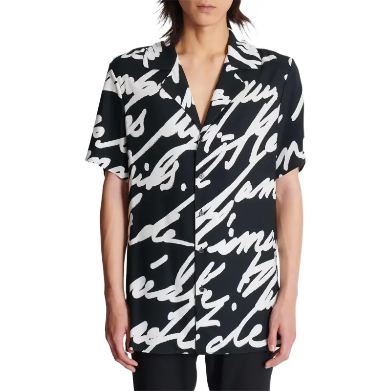 BALMAIN Slogan print Shirt-1