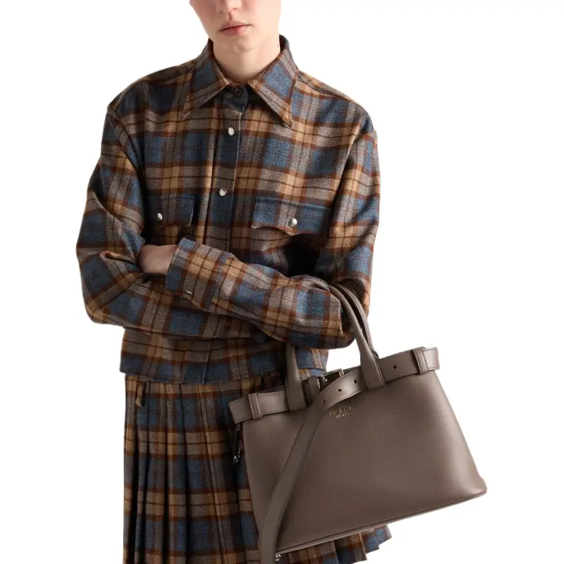 PRADA Checked Wool Shirt-1