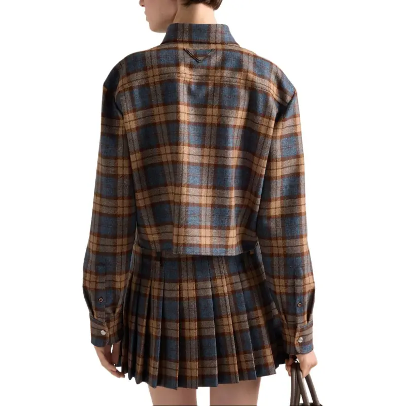 PRADA Checked Wool Shirt-2