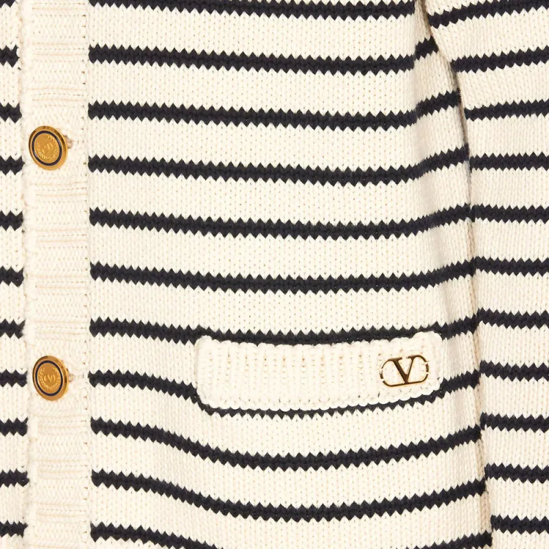 Valentino Striped Knit Cardigan-2