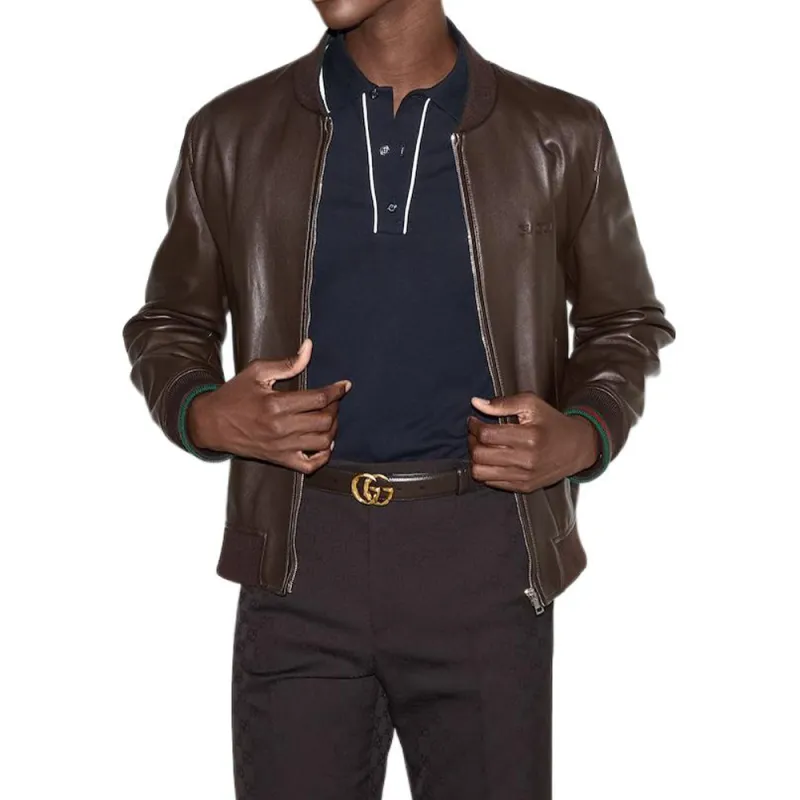 GUCCI Logo Embroidered Polo Shirt-3