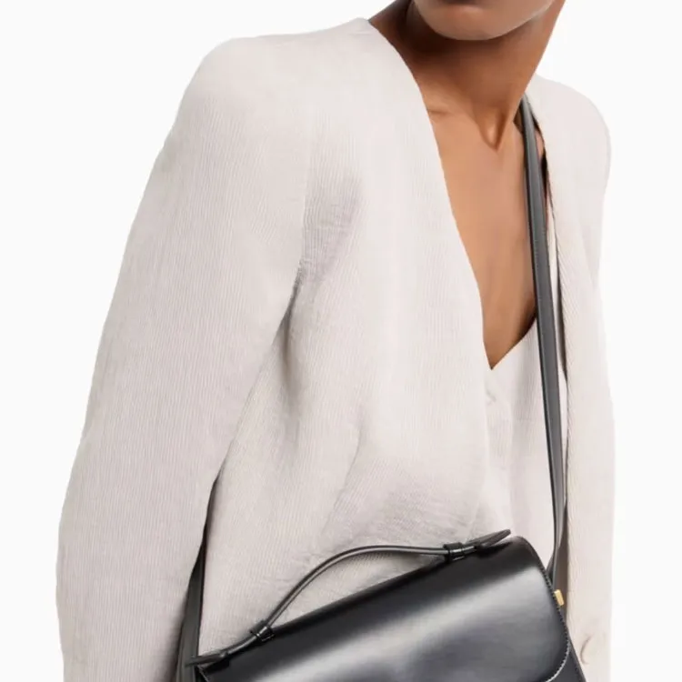 EMPORIO ARMANI Single breasted Jacket In Fluid Canneté-4