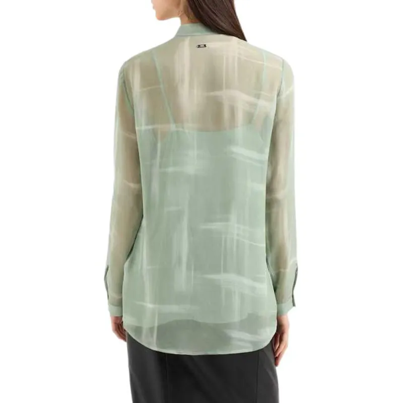 ARMANI EXCHANGEAE SS25 Shirt Women's Sage Green-3