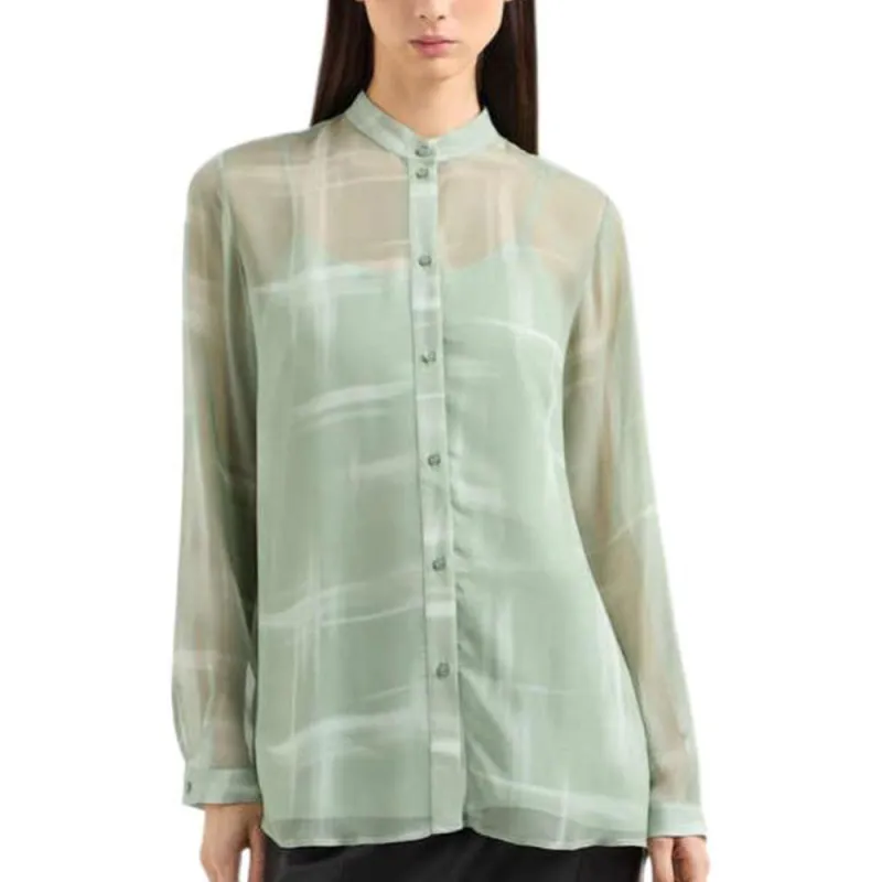 ARMANI EXCHANGEAE SS25 Shirt Women's Sage Green-1