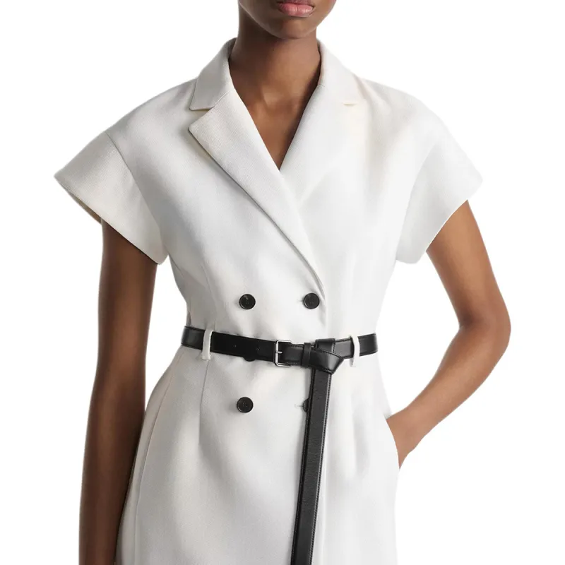 DIOR SS25 Spring Summer Ready to Wear Collection Short Sleeved Dress Women's White-4