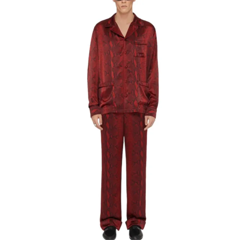 Givenchy SS25 Pajama Pants Men's Deep Red-1