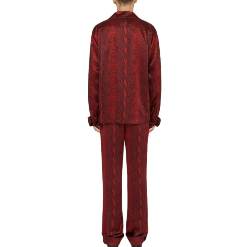 Givenchy SS25 Pajama Pants Men's Deep Red-2