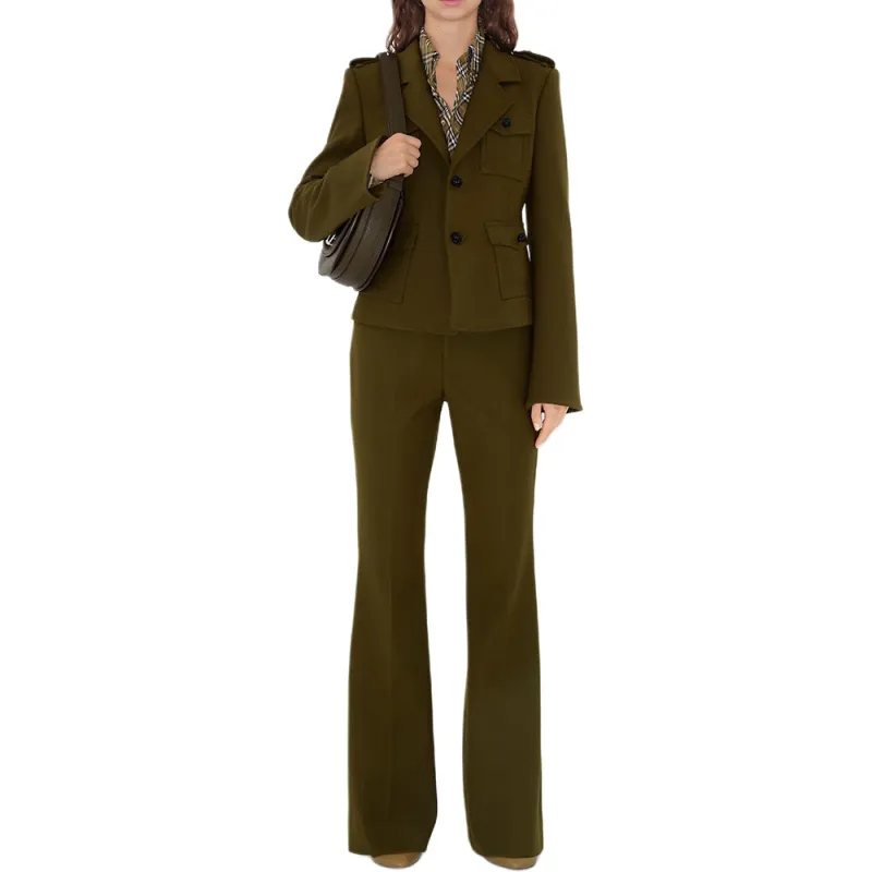 Burberry SS25 Casual Pants Women's Green-1