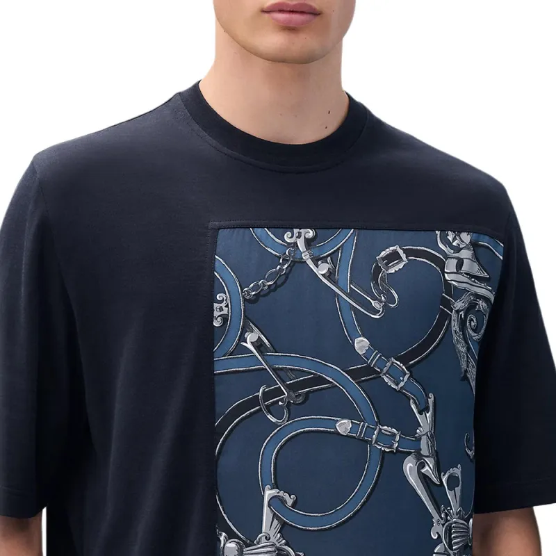 HERMES T Shirts Men Blue-2