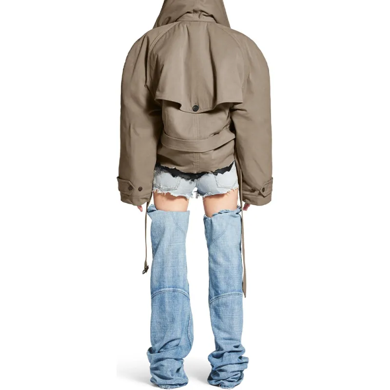 Balenciaga Hooded Trench Jacket-4