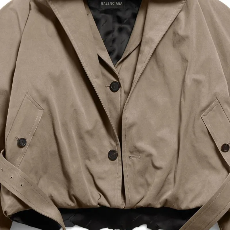 Balenciaga Hooded Trench Jacket-6