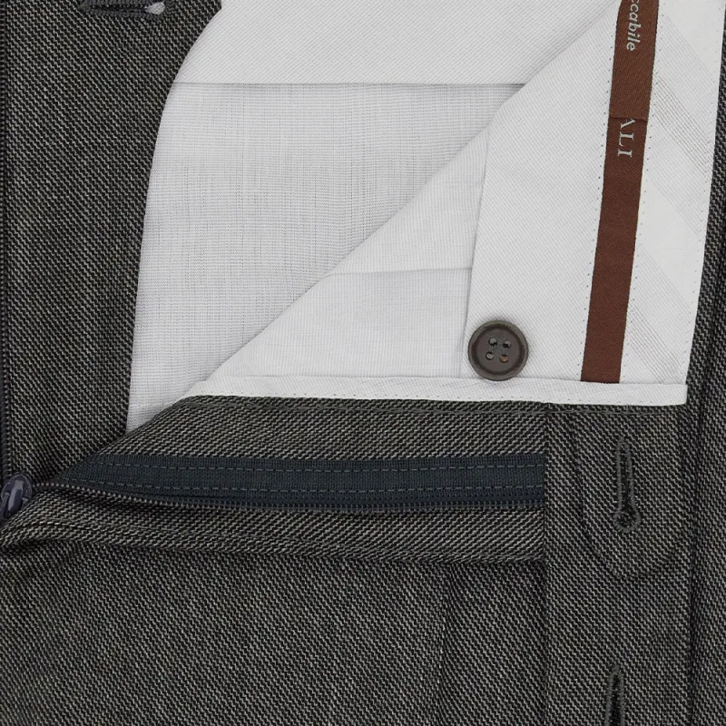 Canali Suit Trousers Men Gray-4