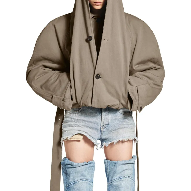 Balenciaga Hooded Trench Jacket-2
