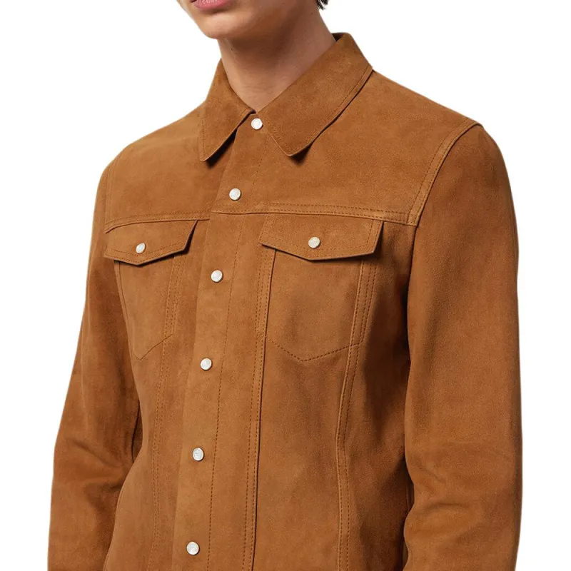 VERSACE Suede Overshirt-4