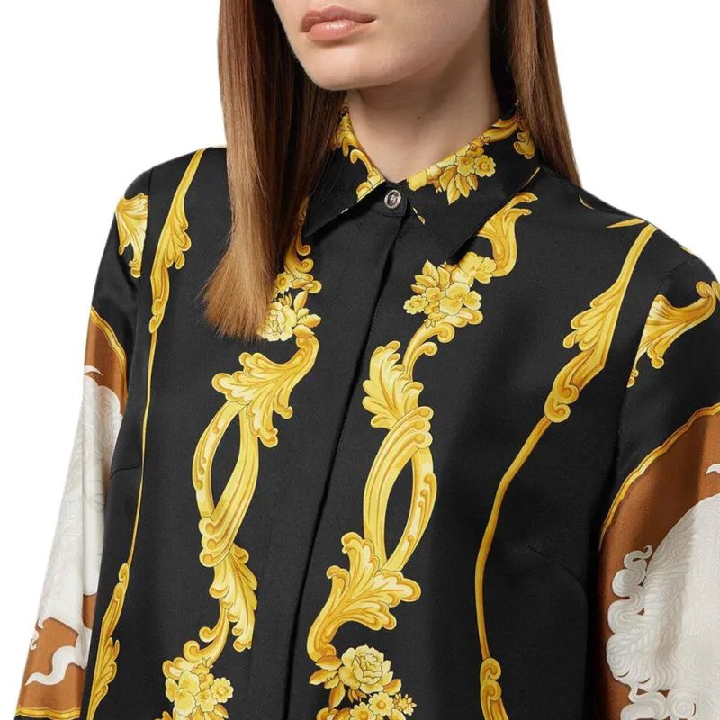 VERSACE Pattern Printed Long Sleeved Shirt-4