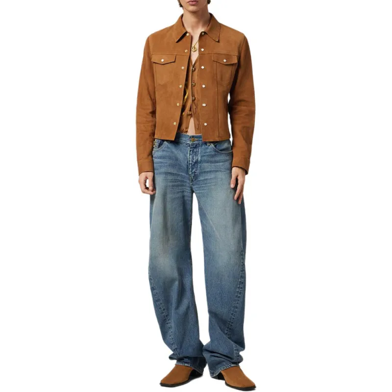 VERSACE Suede Overshirt-1