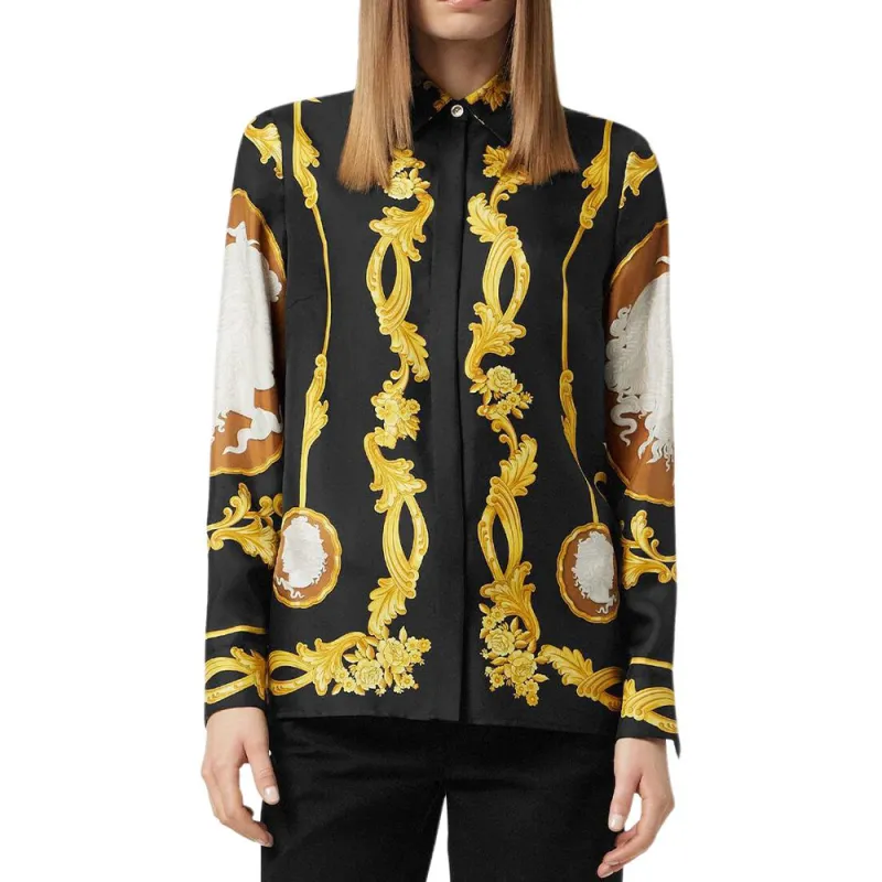 VERSACE Pattern Printed Long Sleeved Shirt-1