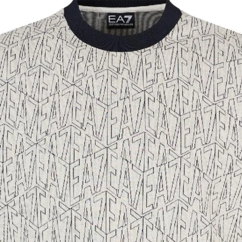 EMPORIO ARMANI EA7 SS25 T Shirt Men's Milk White-5