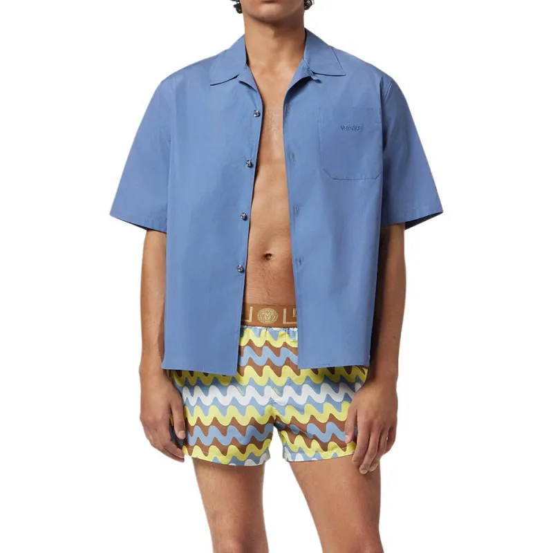 VERSACE Wave Greca Border Swim Shorts-2