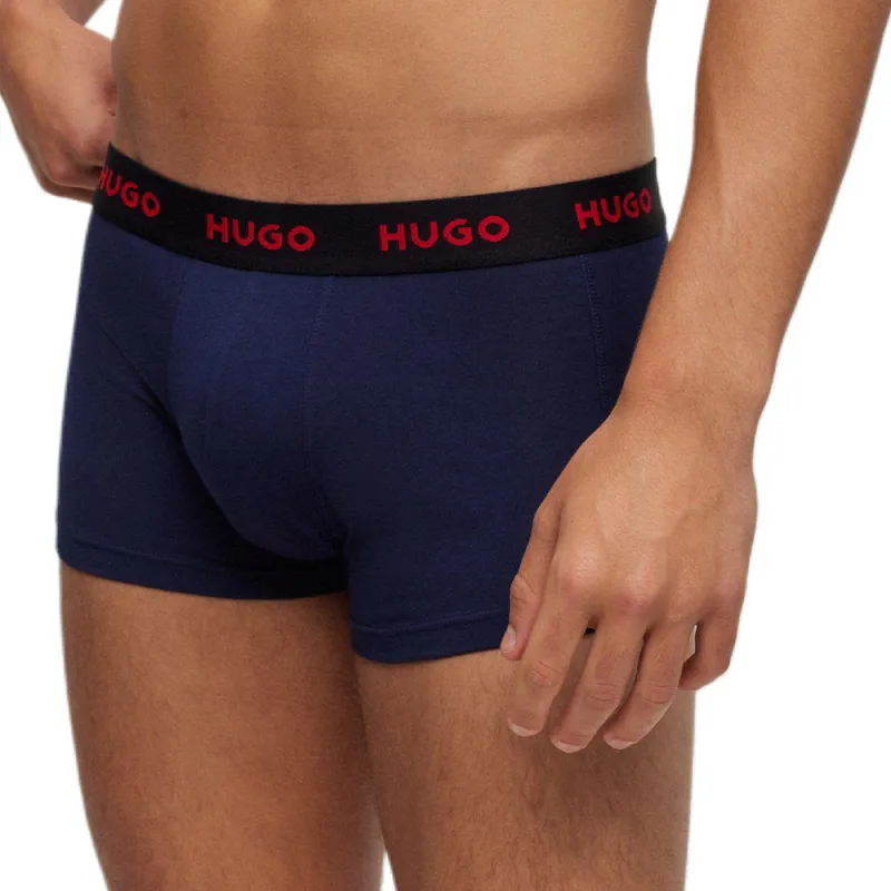 HUGO BOSS Logo-waistband Boxers Set Of Three-4