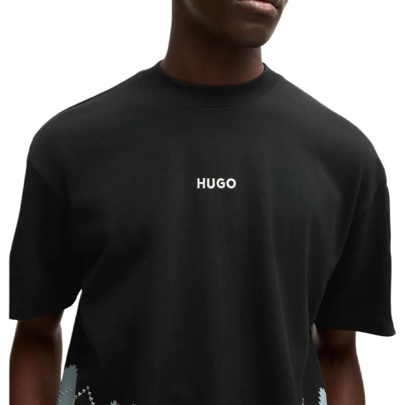HUGO BOSS Dulapo Argyle print T shirt-4