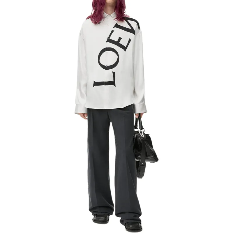 LOEWE Long Sleeve Silk Shirt-1