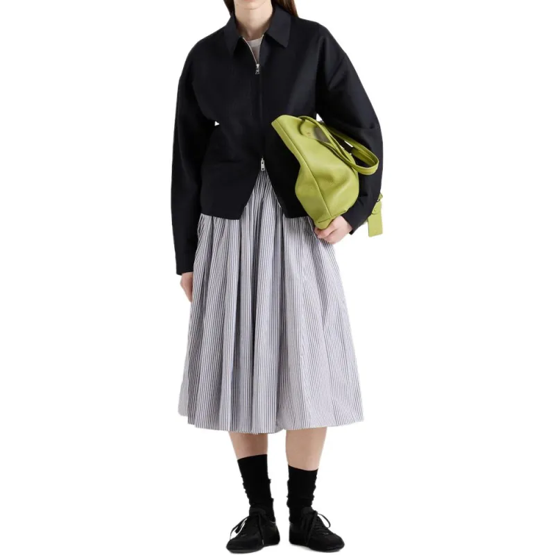 PRADA SS25 Spring Summer Women's Apparel Collection Casual Long Skirt Women's Blue White-1