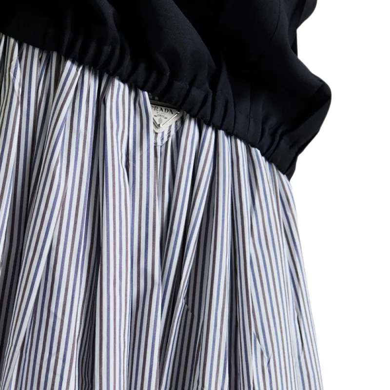 PRADA SS25 Spring Summer Women's Apparel Collection Casual Long Skirt Women's Blue White-4