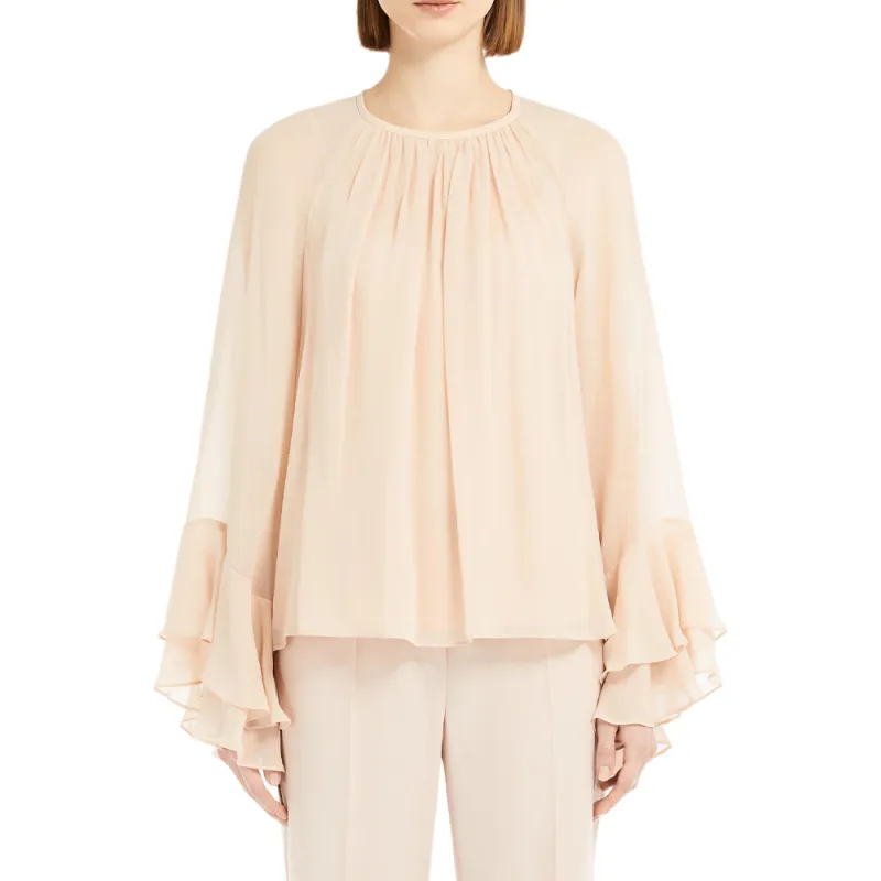 MaxMara Studio Zeo Ruffle Detailed Crewneck Top-1