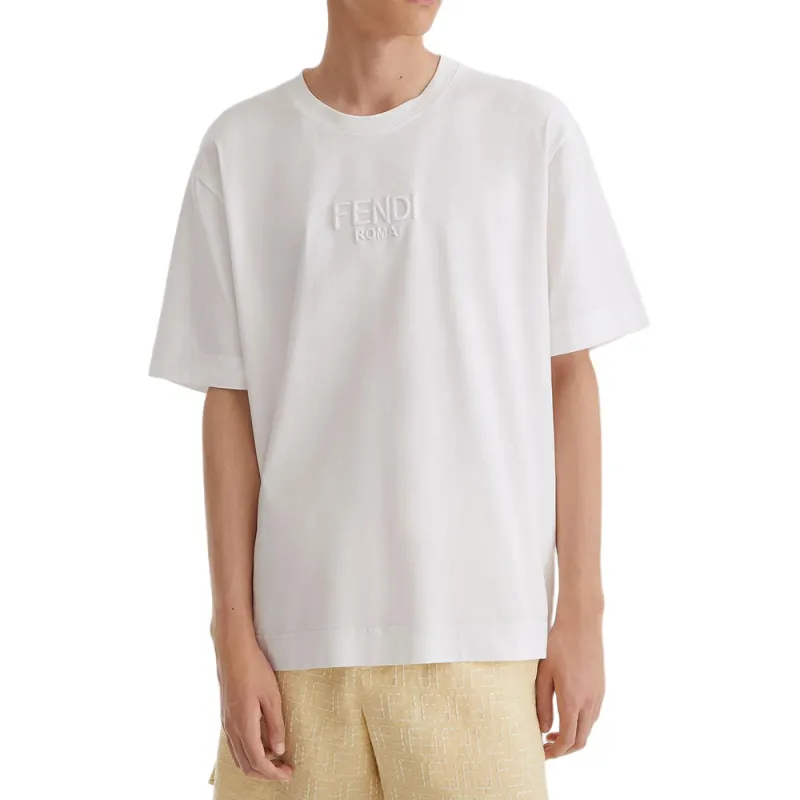FENDI T Shirts Men White-2