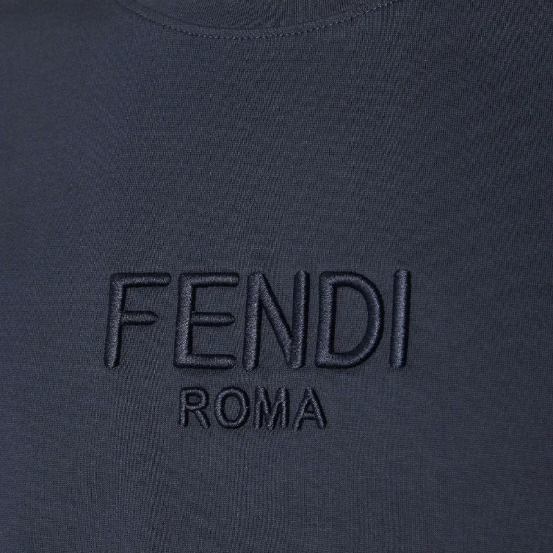 FENDI SS25 T Shirt Men's Marine Blue-2