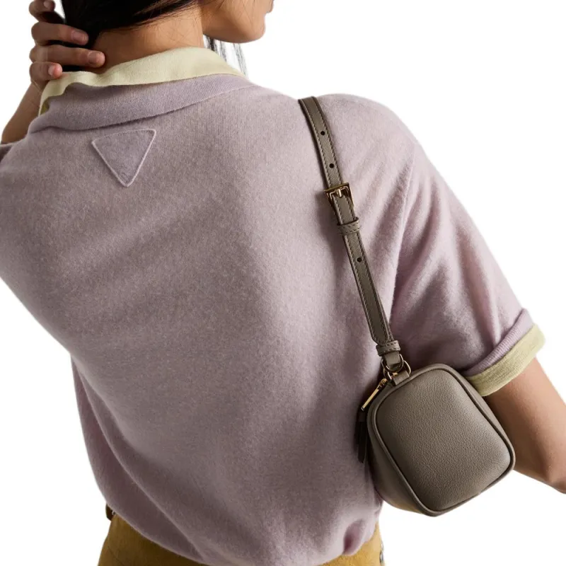 PRADA SS25 Polo Shirt Unisex Light Purple-3