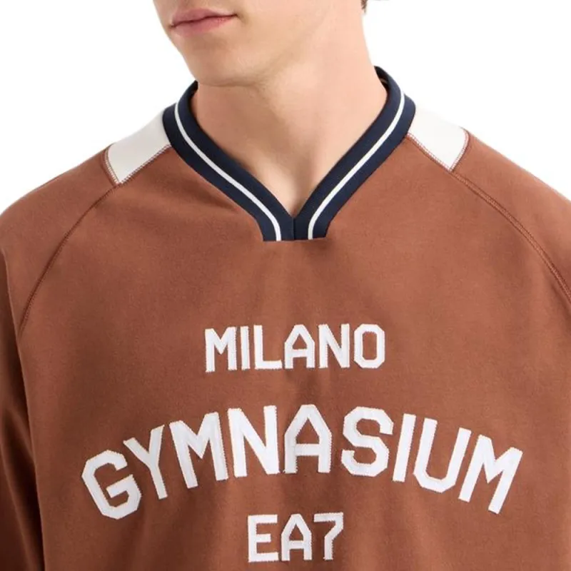 EMPORIO ARMANI EA7 SS25 T Shirt Men's Dark Brown-4