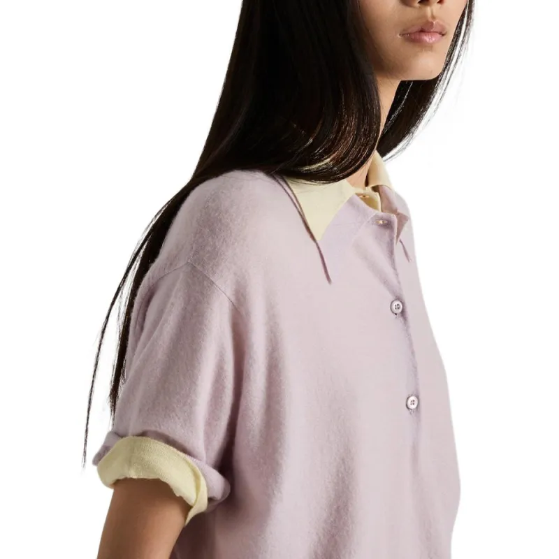 PRADA SS25 Polo Shirt Unisex Light Purple-4