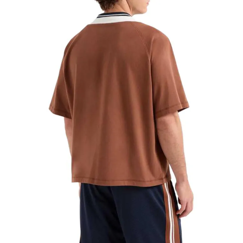 EMPORIO ARMANI EA7 SS25 T Shirt Men's Dark Brown-3