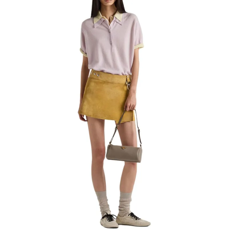 PRADA SS25 Polo Shirt Unisex Light Purple-1