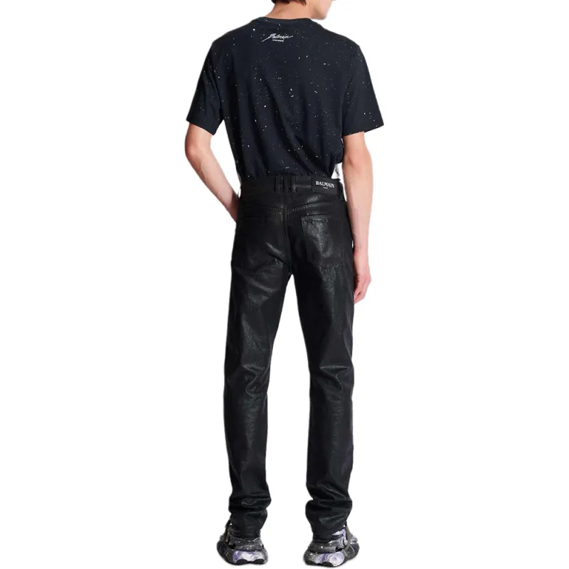 BALMAIN Logo Patch Trousers-3