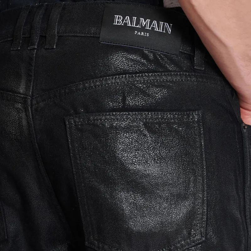 BALMAIN Logo Patch Trousers-6