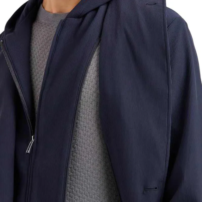 EMPORIO ARMANI Canneté Stretch Nylon Blazer With Detachable Inner Panel And Hood-4