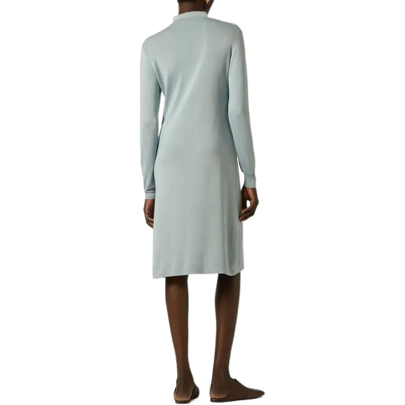 Loro Piana SS25 Long Sleeved Dress Women's Lake Water-3