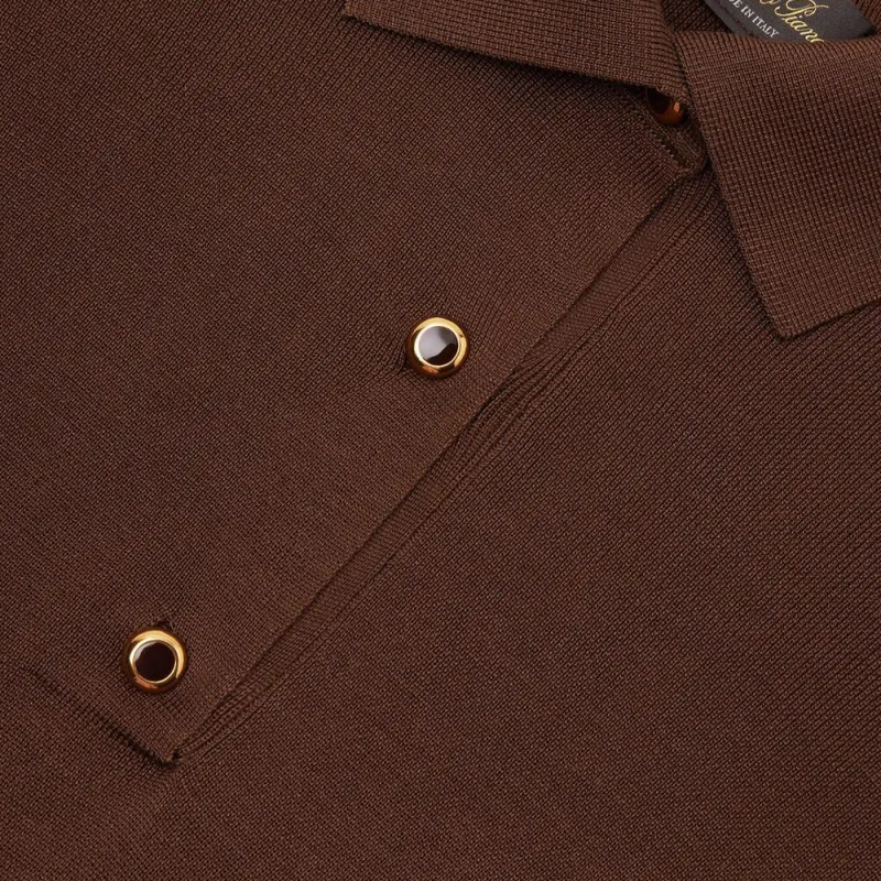 Loro Piana SS25 Long Sleeved Dress Women's Raisin Brown-6