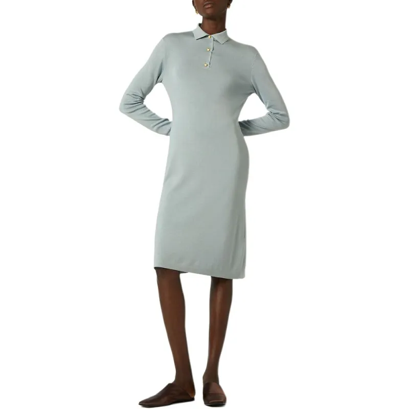 Loro Piana SS25 Long Sleeved Dress Women's Lake Water-2